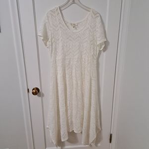 Jessica Simpson Maternity Lace Dress in White Cream Size XL